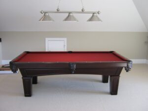 red pool table